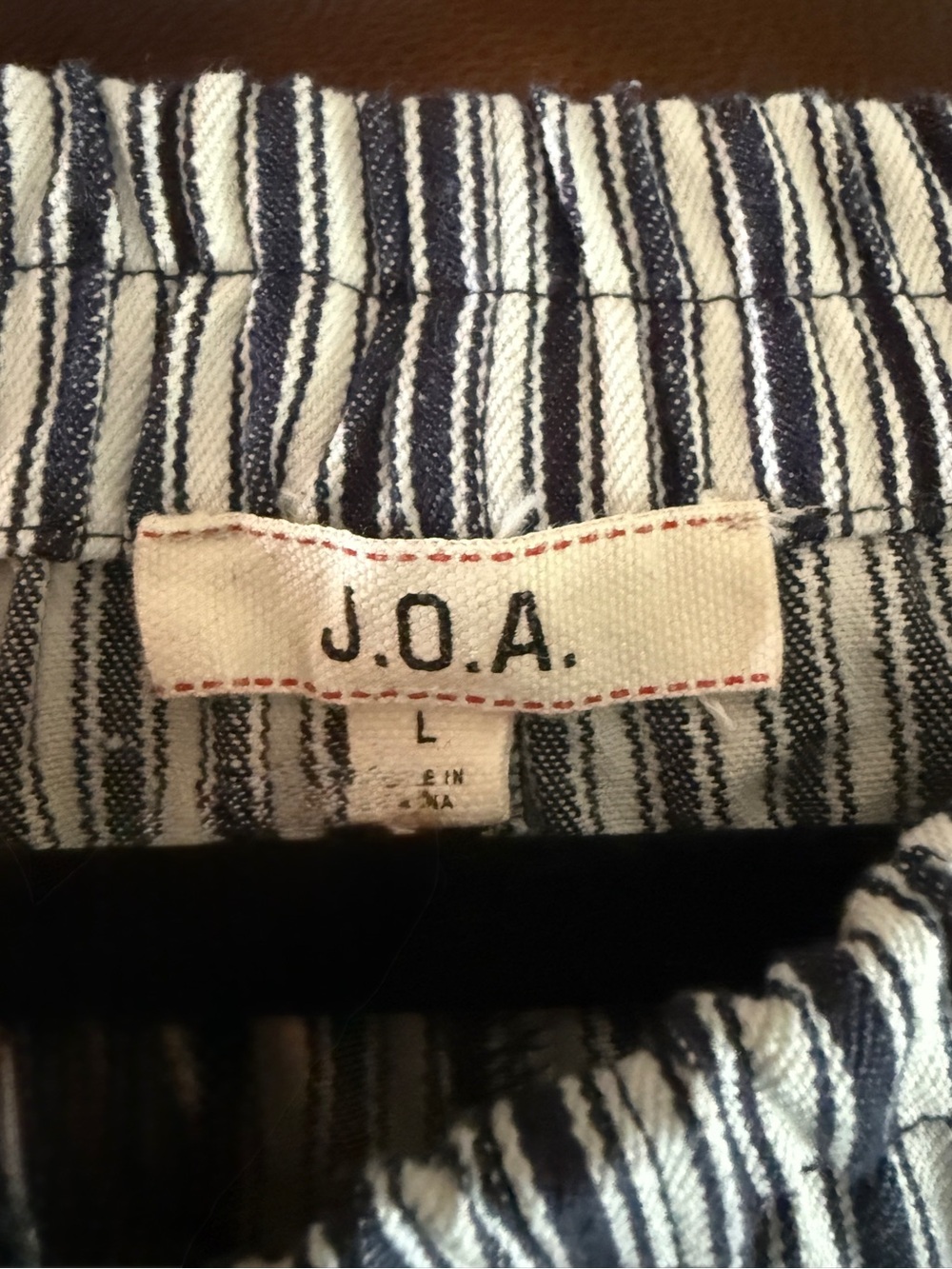 J.O.A. Blue and White Striped Wide Leg Jeans - Picture 6 of 6